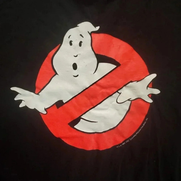 Ghostbusters T Shirt Mens Large Black Ghost Logo Movie Licensed Graphic Tee - Picture 7 of 9